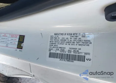 2017 Infiniti Q60 3.0T Premium z USA, uszkodzony, nr VIN JN1EV7EL7HM553061